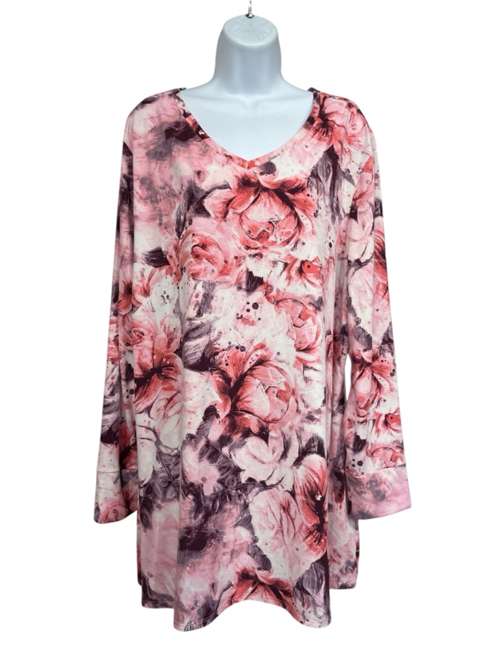 LuLaRoe pink floral tee size 2X - Picture 1 of 8
